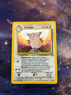 Pokemon TCG Clefable Jungle 1/64 Holo Unlimited Holo Rare HP - Image 1