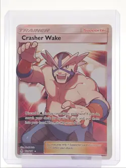 CRASHER WAKE 2018 POKEMON SUN & MOON FORBIDDEN LIGHT ULTRA RARE 129 Q1048 - Image 1