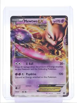 MEWTWO EX 2012 POKEMON BLACK & WHITE NEXT DESTINIES RARE HOLO EX 54/99 Q1048 - Image 1