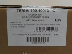 2025 Pokemon Prismatic Evolutions Factory Sealed ETB Elite Trainer Box Case - Image 1