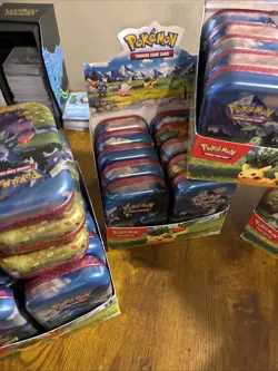 Pokemon TCG Ascended Heroes EMPTY Mini Tins Lot Of 56 - Image 3