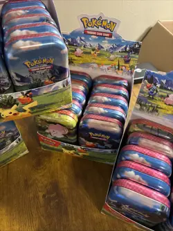 Pokemon TCG Ascended Heroes EMPTY Mini Tins Lot Of 56 - Image 4