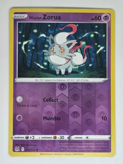 Hisuian Zorua 075/196 Reverse Holo C Pokemon Lost Origin NM - Image 1