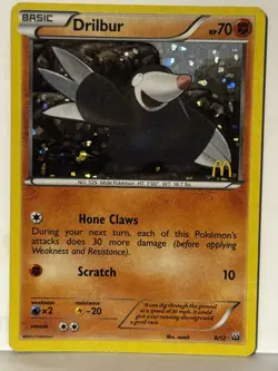 Drilbur - 8/12 Holo 008/012 McDonald's Promos 2012 NM Pokemon Fast Ship - Image 1