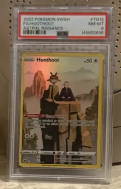 2022 Pokemon Sword & Shield Astal Radiance TG12 Full Art/HootHoot PSA 8 - Image 1