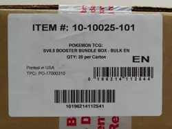 2025 Pokemon Scarlet & Violet Prismatic Evolutions Sealed Booster Bundle Case - Image 1