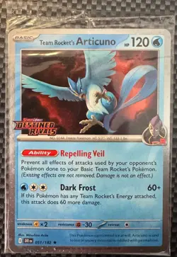 Team Rocket's Articuno Best Buy Exclusive 2025 Pokemon Stamped Promo SEALED - Image 1