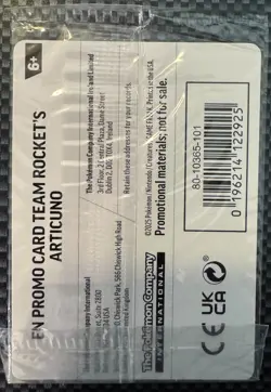 Team Rocket's Articuno Best Buy Exclusive 2025 Pokemon Stamped Promo SEALED - Image 2