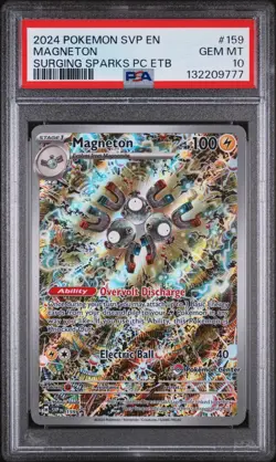 Magneton 159 Pokemon Center ETB Stamped Promo S&V Surging Sparks PSA 10 - Image 1