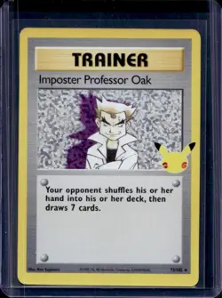 2021 Pokemon SWSH Celebrations Imposter Professor Oak Classic Collection #73/102 - Image 1