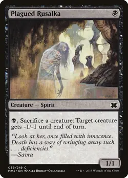 Plagued Rusalka 89 MM2 Common Black Spirit 2015 Foil Orlandelli MTG - Image 1