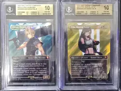 MTG Final Fantasy Surge Foil #0210 Cloud & #0214 Tifa BGS 10 sequential serials - Image 3