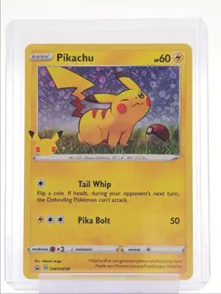 PIKACHU 2020 POKEMON SWSH BLACK STAR PROMO COMMON HOLO A SWSH039 Q1048 - Image 1