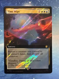 MTG FOIL Time Wipe Extended Art Surge Foil - Doctor Who Commander #1069 - Image 1