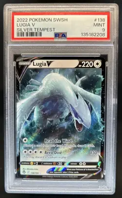 2022 Pokemon SWSH Silver Tempest Lugia V Holo #138/195 PSA 9 - Image 1