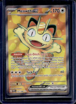 2026 Pokemon Perfect Order Meowth ex Ultra Rare #107/088 - Image 1