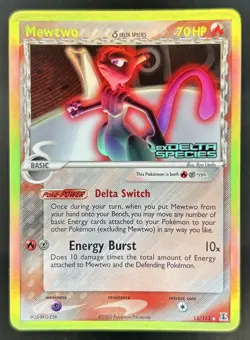2005 Pokemon EX Delta Species Mewtwo Reverse Holo #12/113 - Image 1