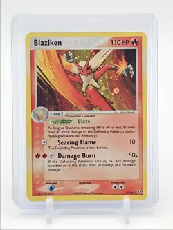 BLAZIKEN 2005 POKEMON EX RUBY & SAPPHIRE EMERALD HOLO RARE 1/106 Q1048 - Image 1