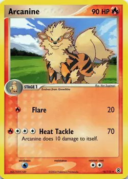 POKEMON Arcanine #18/112 Normal FireRed & LeafGreen NM - Image 1