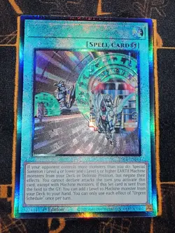 YUGIOH MISPRINT NAME SHIFT Urgent Schedule (RA05-EN064) Ultimate Rare 1st Ed NM - Image 1