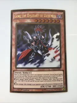 | Yugioh Gorz the Emissary of Darkness PGL2-EN081 1st Edition Gold NM 🔥 | - Image 1