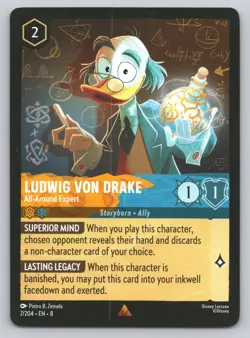 Disney Lorcana - Ludwig Von Drake 7/204 - Reign of Jafar (8) - Image 1