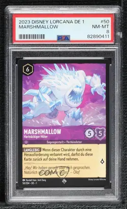 2023 Lorcana The First Chapter German Marshmallow Persistent Guardian PSA 8 - Image 1