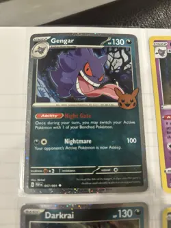 Pokemon Halloween Lot Gengar Mimikyu Darkrai Holo & Reverse Holo Stamped 6 Cards - Image 3