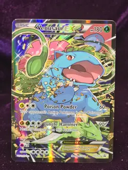 Pokemon TCG Venusaur EX Black Star Promo Full Art Holo Card XY123 LP Rare - Image 1