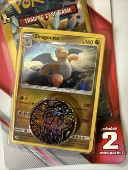 Pokemon 2019 - Sun And Moon Blister - (2) 3 Card Mini Booster Pack Coin - Image 3