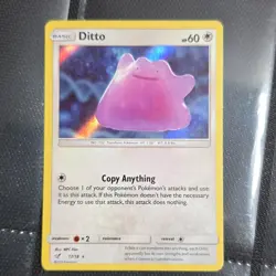 Detective Pikachu Ditto 17/18 Holo Rare Basic 60HP Pokemon TCG Card - Image 1