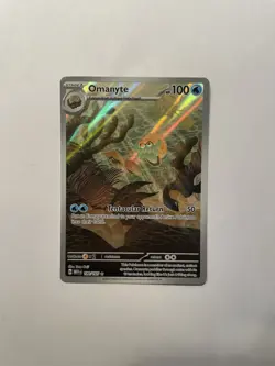 Pokemon TCG Omanyte Scarlet & Violet 151 Illustration Rare Card 180/165 - Image 1