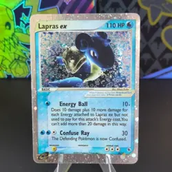 Pokemon TCG Lapras ex 99/109 EX Ruby & Sapphire Holo Rare Holo 2003 Vintage Card - Image 1