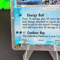 Pokemon TCG Lapras ex 99/109 EX Ruby & Sapphire Holo Rare Holo 2003 Vintage Card - Image 4