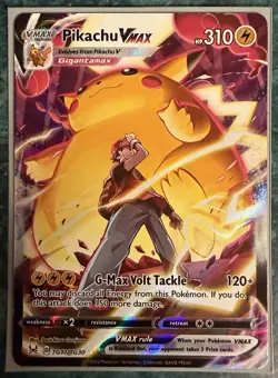 Pikachu VMAX TG17/TG30 SWSH Lost Origin Trainer Gallery Full Art Card SHIPS4FREE - Image 1