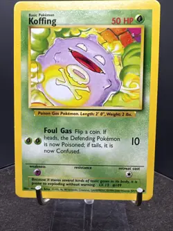KOFFING - 51/102 - Base Set - 4th Print - 1999-2000 - Pokemon Card - LP - Image 3