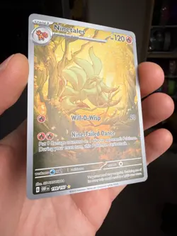 Pokemon TCG Ninetales Obsidian Flames Holo Card Illustration Rare 199/197 - Image 2