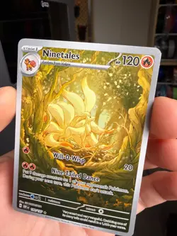 Pokemon TCG Ninetales Obsidian Flames Holo Card Illustration Rare 199/197 - Image 3