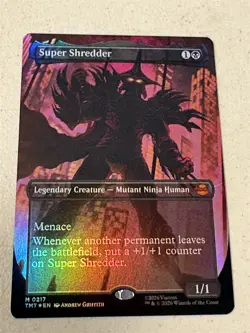 2 x mtg foil Super Shredder, 1 borderless, 1 showcase, TMNT, unplayed - Image 3