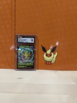 2021 POKEMON JAPANESE EEVEE HEROES HOLO #002 LEAFEON V CGC 10 GEM MINT - Image 1
