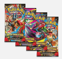 (Lot of 4) Pokemon TCG Mega Evolution Booster Pack Factory Sealed #3 - Image 1