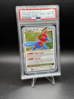 Pokemon Porygon-Z LV.X 100/100 Majestic Dawn Holo PSA 8 - Image 1