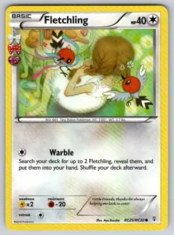 Fletchling RC25/RC32 Generations LP Pokemon Common - Image 1
