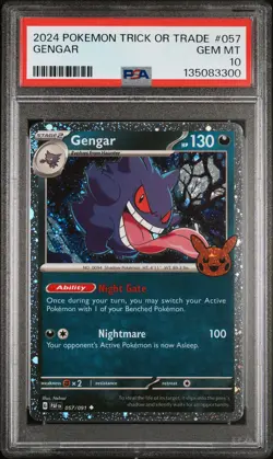 2024 POKEMON TRICK OR TRADE #057 GENGAR PSA 10 - Image 1