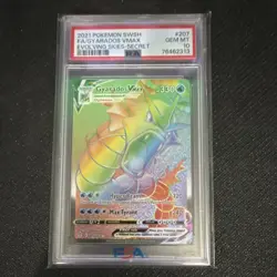 Pokemon Gyarados VMAX 207/203 Evolving Skies Secret Rare Holo 330 HP PSA 10 - Image 1