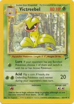 Damaged, English Pokemon Regular Victreebell - 32/130 - Rare - Unlimited Edition - Image 1
