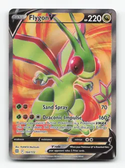 Pokemon TCG - Flygon V 164/172 Near Mint Ultra Rare Brilliant Stars - Image 1