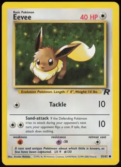 Eevee 55/82 Common Team Rocket Pokemon - Image 1