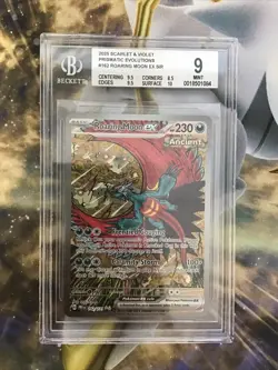 Roaring Moon SIR Pokemon Prismatic Evolutions 162/132 BGS 9 - Image 1