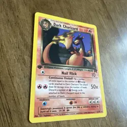 1st Edition Dark Charizard 21/82 Team Rocket Crease On Corner - Image 2
